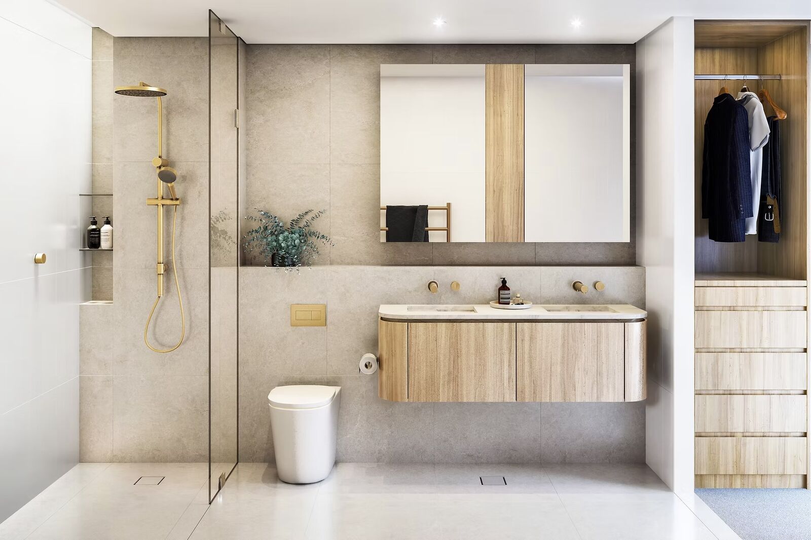 Large-format tiling at Orchard Terrace, Subiaco