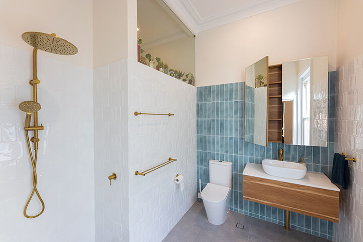 Floor-to-ceiling tiled ensuite, Princess Road, Nedlands